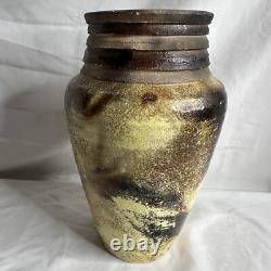 Vintage Studio Art Vase MCM Stoneware Boho Pottery Vessel VTG Vessel Vintage