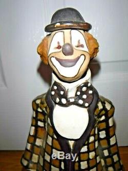 Vintage Studio Clown Handmade By Elizabeth Haslam 1970's Excellent Condition