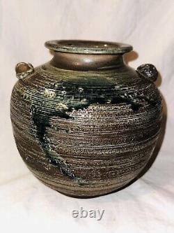 Vintage Studio Hand Thrown Japanese Pottery of Shigaraki Vase