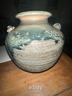 Vintage Studio Hand Thrown Japanese Pottery of Shigaraki Vase