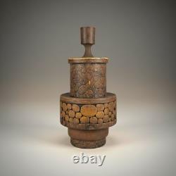 Vintage Studio Pottery 18 Lidded Canister Signed J. GIBBS READ DISCRIPTION