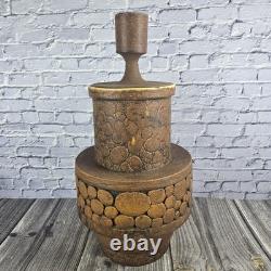 Vintage Studio Pottery 18 Lidded Canister Signed J. GIBBS READ DISCRIPTION