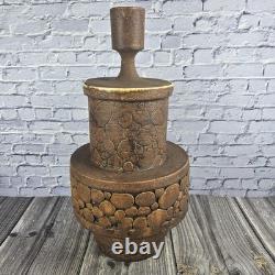 Vintage Studio Pottery 18 Lidded Canister Signed J. GIBBS READ DISCRIPTION