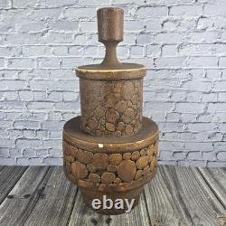 Vintage Studio Pottery 18 Lidded Canister Signed J. GIBBS READ DISCRIPTION