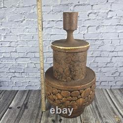 Vintage Studio Pottery 18 Lidded Canister Signed J. GIBBS READ DISCRIPTION