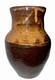 Vintage Studio Pottery 8 Inch Brown Drip Glaze Vase Signed Artist Miller