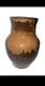 Vintage Studio Pottery 8 Inch Brown Drip Glaze Vase Signed Artist Miller Fun