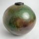 Vintage Studio Pottery Andrew Berends Large Raku Sphere Vessel 8.25h
