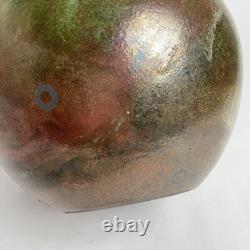 Vintage Studio Pottery Andrew Berends Large Raku Sphere Vessel 8.25h