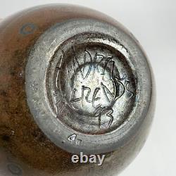 Vintage Studio Pottery Andrew Berends Large Raku Sphere Vessel 8.25h