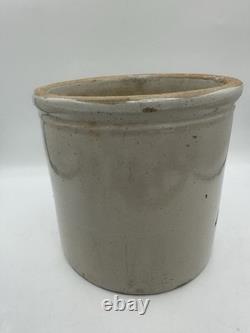 Vintage Studio Pottery Bird Crock Stoneware Planter M. W. Signed 1980 7.5