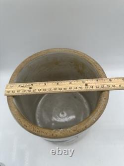 Vintage Studio Pottery Bird Crock Stoneware Planter M. W. Signed 1980 7.5