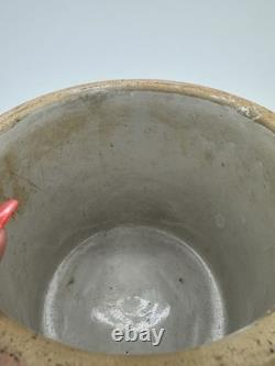Vintage Studio Pottery Bird Crock Stoneware Planter M. W. Signed 1980 7.5