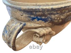 Vintage Studio Pottery Bowl Large Signed With Impressed Mark