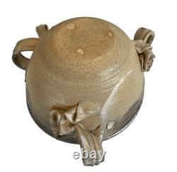 Vintage Studio Pottery Bowl Large Signed With Impressed Mark