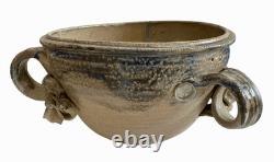 Vintage Studio Pottery Bowl Large Signed With Impressed Mark