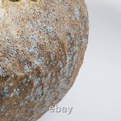Vintage Studio Pottery Brutalist Organic Textured Face Vase Sculpture Abstract