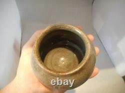 Vintage Studio Pottery Bulbous Vase Signed ROGERS