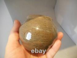 Vintage Studio Pottery Bulbous Vase Signed ROGERS