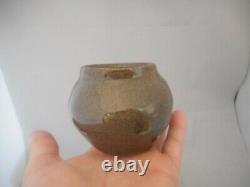 Vintage Studio Pottery Bulbous Vase Signed ROGERS