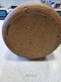 Vintage Studio Pottery Cannister Vase Utensil Holder Set Cork Tops Artist Stamp