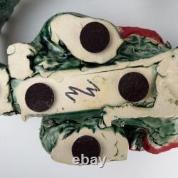 Vintage Studio Pottery Ceramic Green Dragon Large Figurine Hand Crafted 19