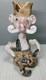 Vintage Studio Pottery Character Figurine Pipe-Smoking Man Folk Art Glazed Sculp