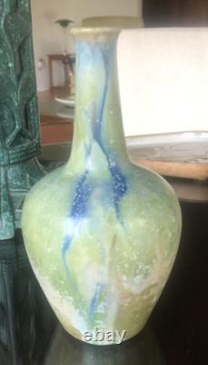 Vintage Studio Pottery Drip Glaze Vase French France Charles Greber Art Nouveau