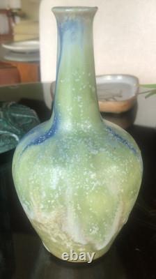 Vintage Studio Pottery Drip Glaze Vase French France Charles Greber Art Nouveau