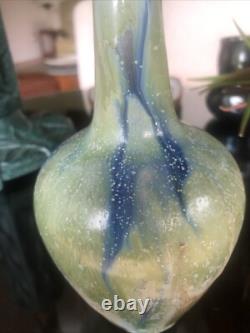 Vintage Studio Pottery Drip Glaze Vase French France Charles Greber Art Nouveau