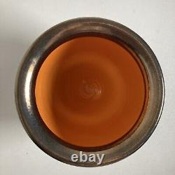 Vintage Studio Pottery Egyptian Revival Art Deco Vase Copper Glaze Urn -Signed