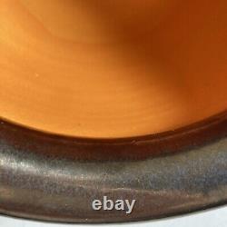 Vintage Studio Pottery Egyptian Revival Art Deco Vase Copper Glaze Urn -Signed