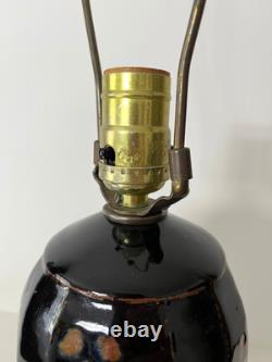 Vintage Studio Pottery Faceted Stoneware Table Lamp