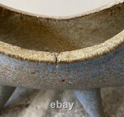 Vintage Studio Pottery Footed Console Bowl Stoneware Modern Newell Hillis Arnold