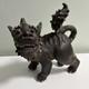 Vintage Studio Pottery Guardian Dog Foo Dog Brown Ceramic Figure