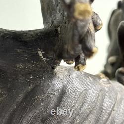 Vintage Studio Pottery Guardian Dog Foo Dog Brown Ceramic Figure