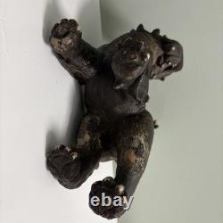 Vintage Studio Pottery Guardian Dog Foo Dog Brown Ceramic Figure