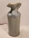 Vintage Studio Pottery Gunny Sack Vase Signed Canada 1970's Blue Grey Gray Glaze