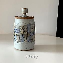Vintage Studio Pottery Hand Crafted Stoneware Lidded Vessel Signed Shultz 81