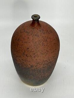Vintage Studio Pottery Handmade Artist Vase Signed D. Faulkner 91