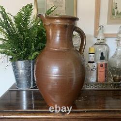 Vintage Studio Pottery Handmade Brown Jug Pitcher Vase 33cm Mick Michael Casson