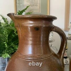 Vintage Studio Pottery Handmade Brown Jug Pitcher Vase 33cm Mick Michael Casson