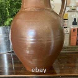 Vintage Studio Pottery Handmade Brown Jug Pitcher Vase 33cm Mick Michael Casson