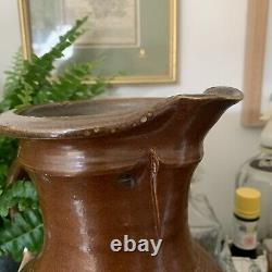 Vintage Studio Pottery Handmade Brown Jug Pitcher Vase 33cm Mick Michael Casson