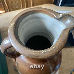 Vintage Studio Pottery Handmade Brown Jug Pitcher Vase 33cm Mick Michael Casson