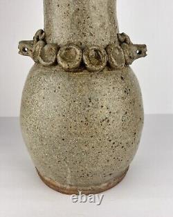Vintage Studio Pottery Jug Dragon Goat Head 17in