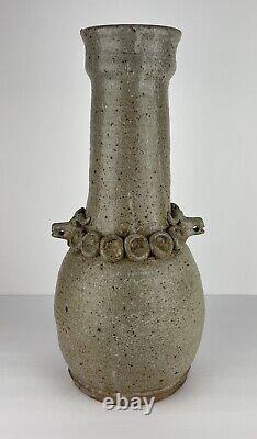 Vintage Studio Pottery Jug Dragon Goat Head 17in