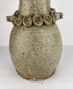 Vintage Studio Pottery Jug Dragon Goat Head 17in