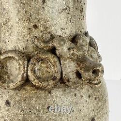 Vintage Studio Pottery Jug Dragon Goat Head 17in