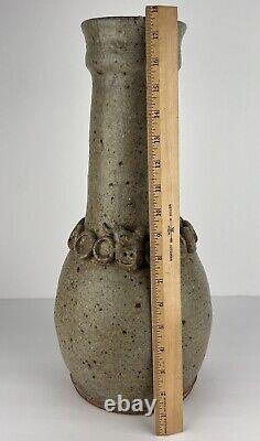 Vintage Studio Pottery Jug Dragon Goat Head 17in